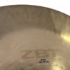Close-up of Zildjian ZBT 18in China cymbal with logo and size details.
