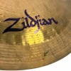 Close-up of Zildjian Edge 18in China cymbal with logo visible.