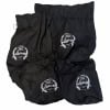 Ludwig drum bag set for shell pack with logo, black protective covers.