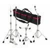 Drum hardware pack with stand, bag, and accessories for drummers.