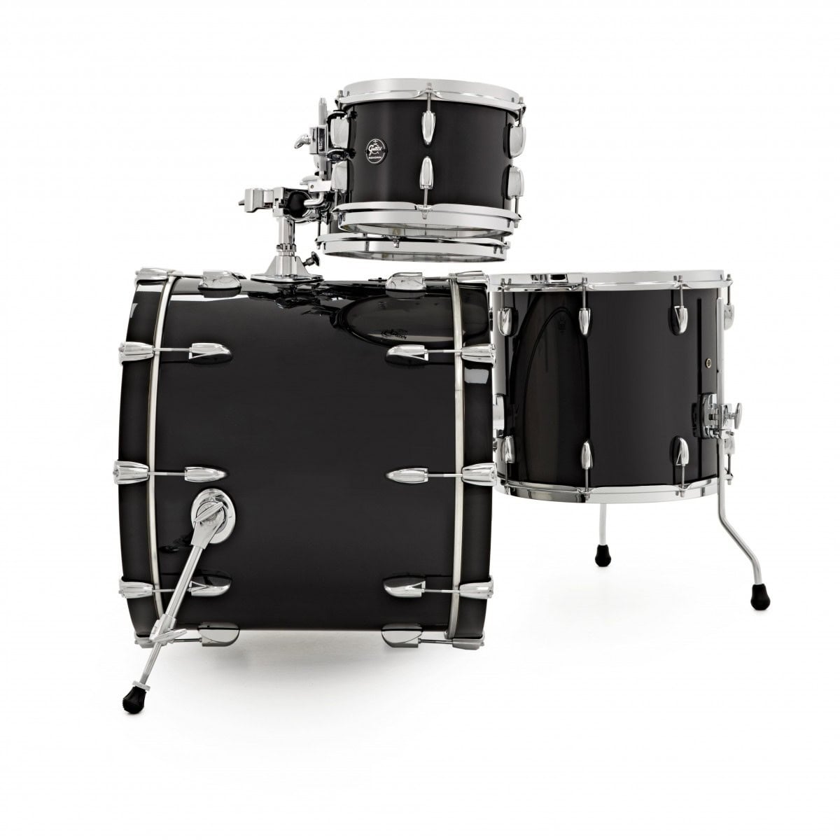 Black Gretsch Renown Maple 22in 5pc drum shell pack for drummers.