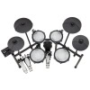 Electronic drum kit with mesh pads and cymbals for drummers.