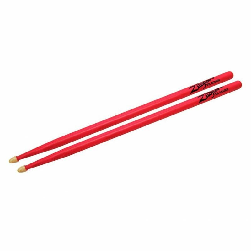 Zildjian Hickory 5A Acorn Tip Sticks – Neon Pink 3