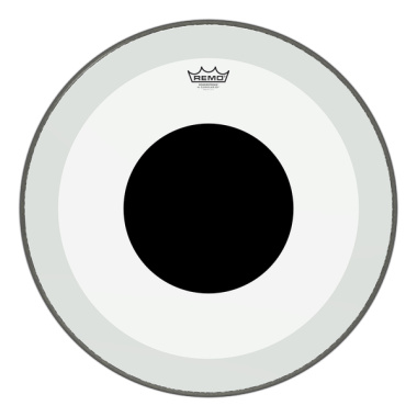 Remo Powerstroke 3 Clear 24in Bass Drum Head – Black Dot