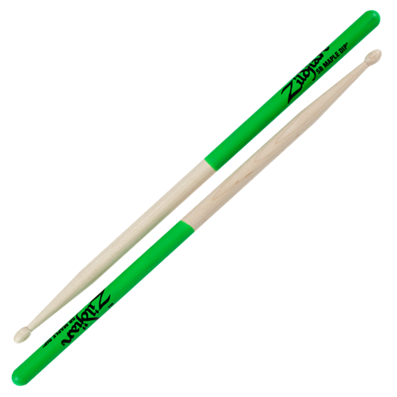 Zildjian Maple 5B Green Dip Sticks – Wood Tip 3