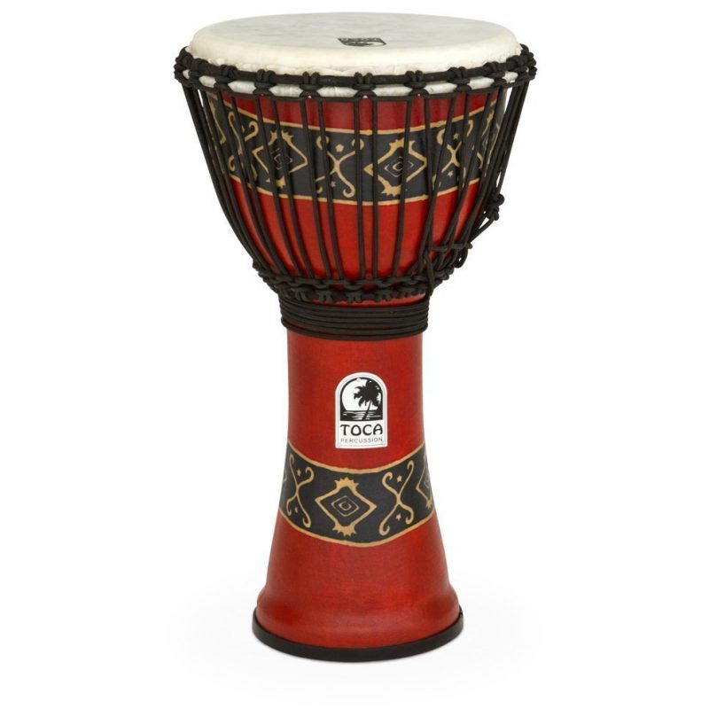 Toca Synergy Freestyle 10in Djembe, Rope Tuned, Bali Red 4