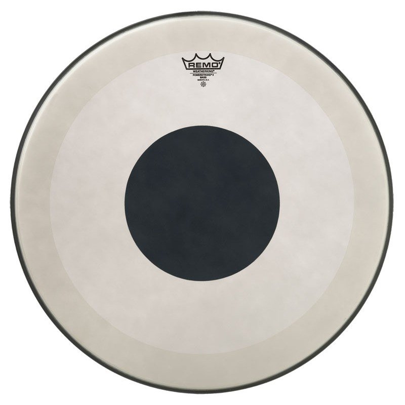 Remo Powerstroke 3 Coated 20in Bass Drum Head – Black Dot 3