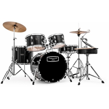 Mapex Tornado 18in Compact Drum Kit with QT Silencer Set – Black